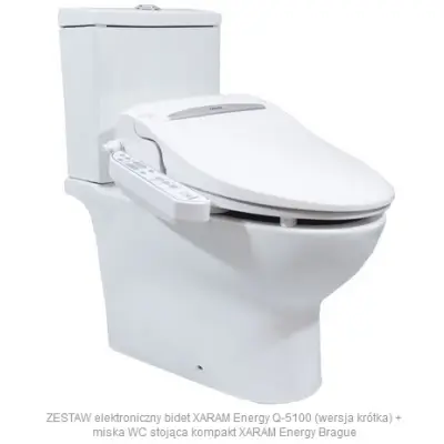 Zestaw toalety myjącej - elektroniczna deska myjąca z bidetem XARAM Energy Q-7700 EL+ misa ceramiczna WC stojąca XARAM Energy Brague